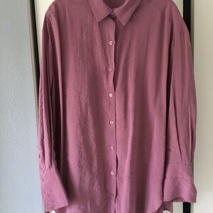 Zara pink long sleeve shirt